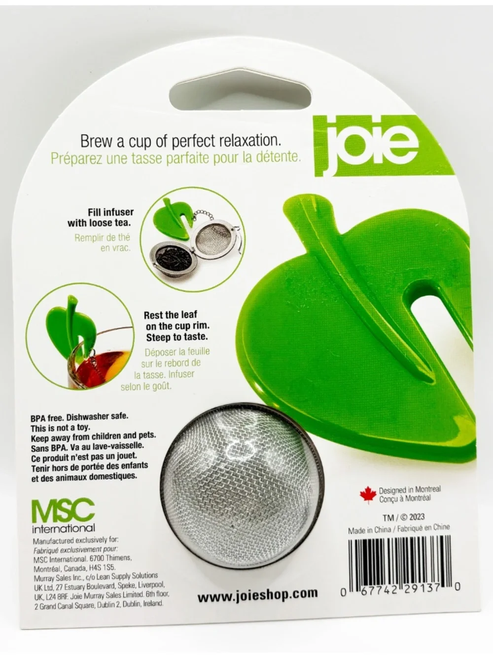 NWT Joie Leaf tea infuser